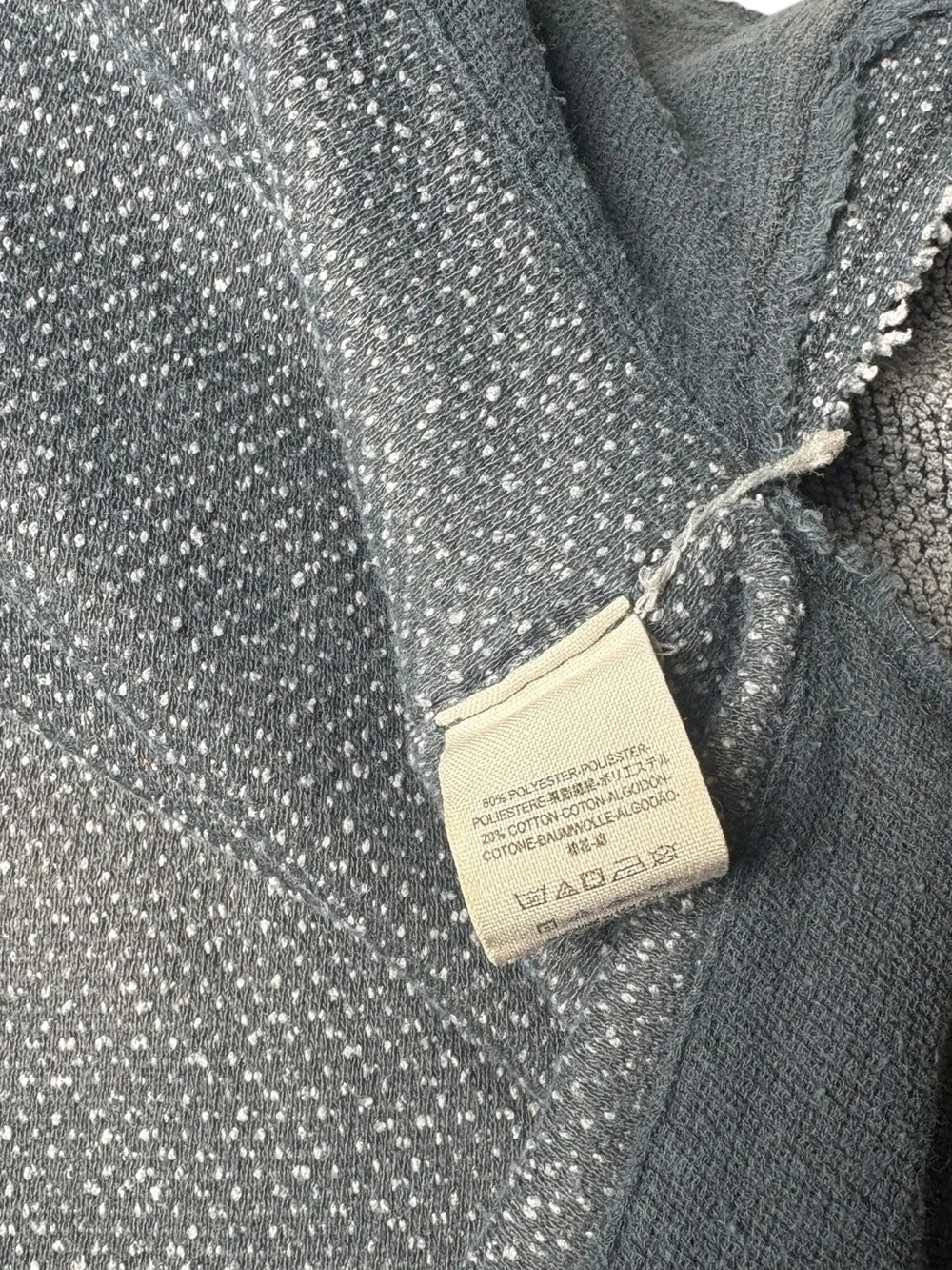 Free People Oversized Textured Dolman Top Small Gray Raw Edge Boho